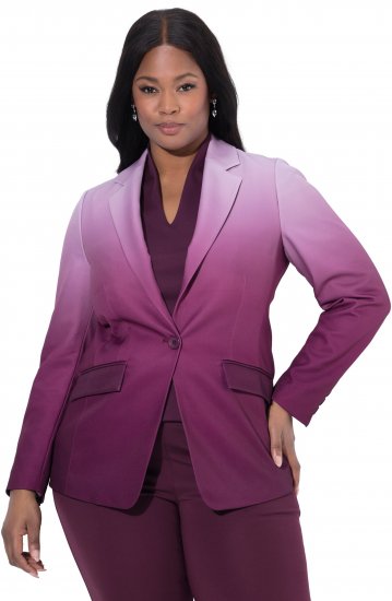 Ulla Popken Blazer Z Barvnim Prehodom Jagodičasta - Blazer - 