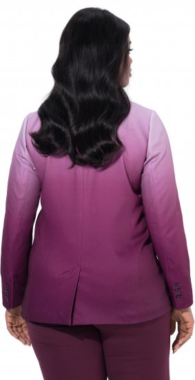 Ulla Popken Blazer Z Barvnim Prehodom Jagodičasta - Blazer - 