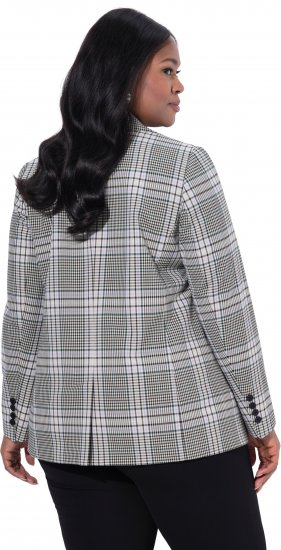 Ulla Popken Karirast Blazer Zelen - Blazer - 