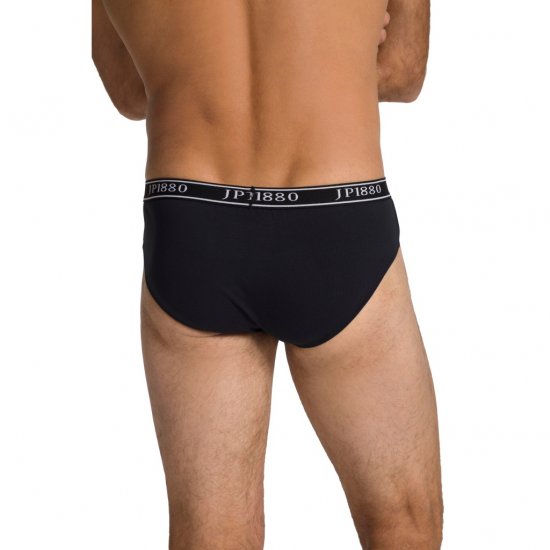 JP1880 Briefs Stretch Cotton 2-Pack Black - Spodnje perilo & kopalne hlače - Moško Spodnje Perilo za močnejše postave