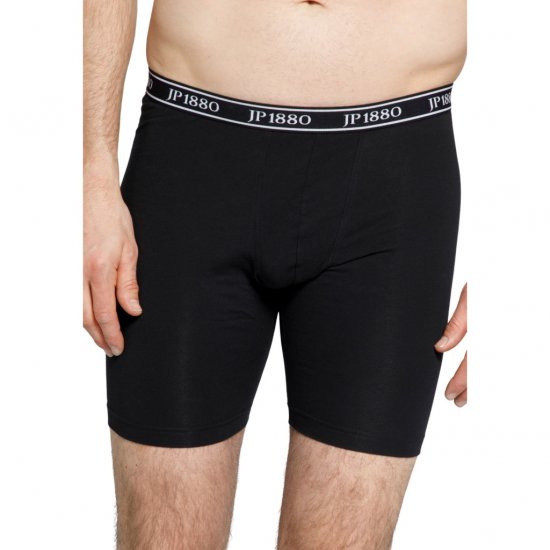 JP1880 Boxers Flexnamic OEKO-TEX Long Black - Spodnje perilo & kopalne hlače - Moško Spodnje Perilo za močnejše postave