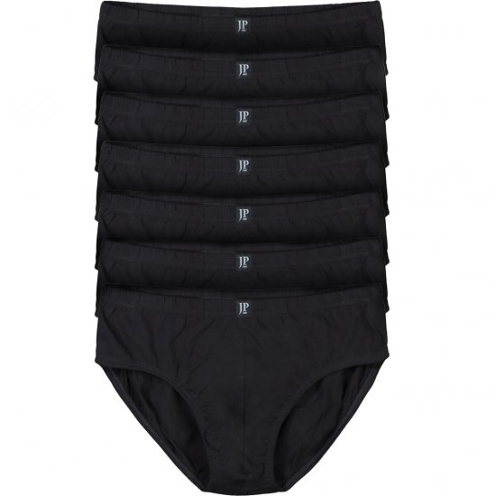 JP1880 Briefs OEKO-TEX 7-Pack Black - Spodnje perilo & kopalne hlače - Moško Spodnje Perilo za močnejše postave