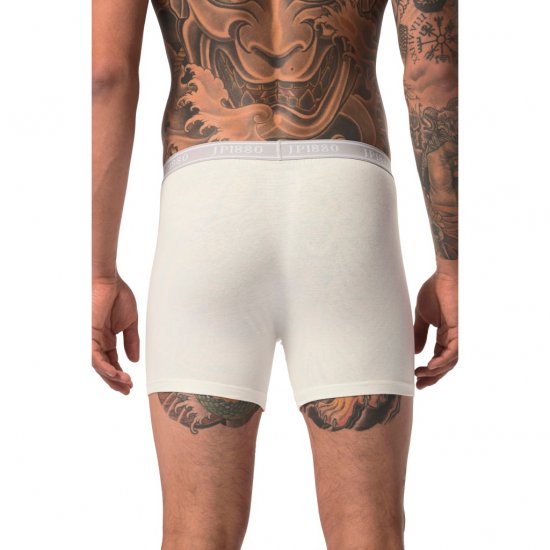 JP1880 Boxershorts Flexnamic OEKO-TEX Mid 2-Pack Grey/Off-White - Spodnje perilo & kopalne hlače - Moško Spodnje Perilo za močnejše postave