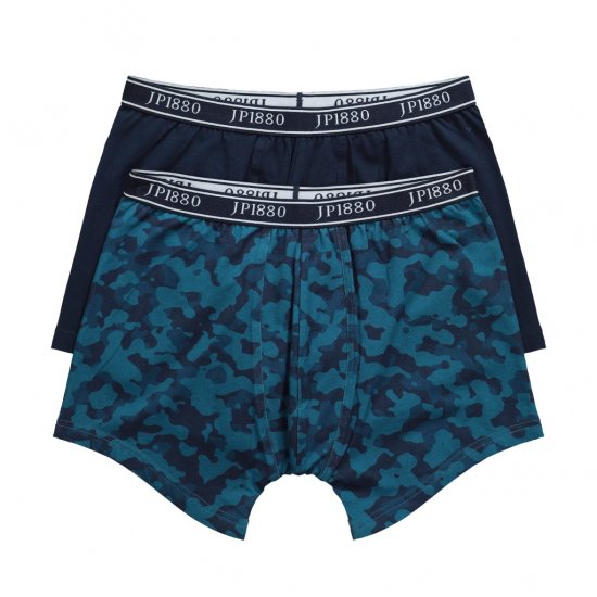 JP1880 Boxershorts Flexnamic OEKO-TEX Mid 2-Pack Blue - Spodnje perilo & kopalne hlače - Moško Spodnje Perilo za močnejše postave