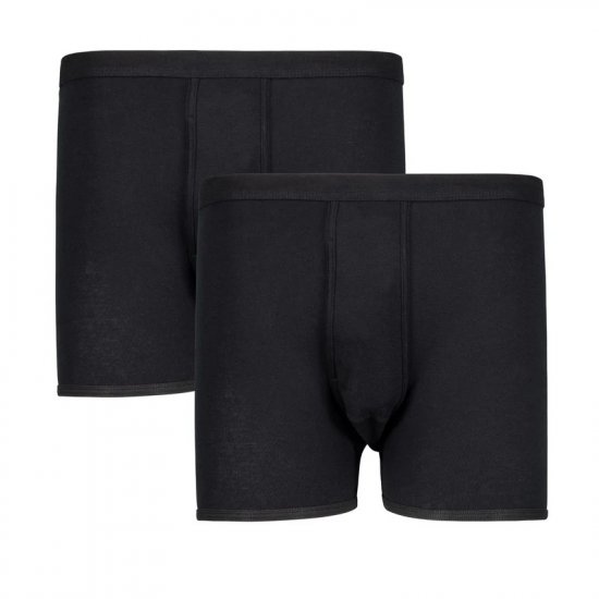 Adamo Royal Ribbed Boxershorts 2-Pack Black - Spodnje perilo & kopalne hlače - Moško Spodnje Perilo za močnejše postave