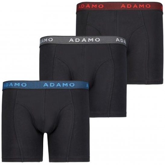 Adamo Jerry Maxi Boxers 703 Black 3-pack - Spodnje perilo & kopalne hlače - Moško Spodnje Perilo za močnejše postave