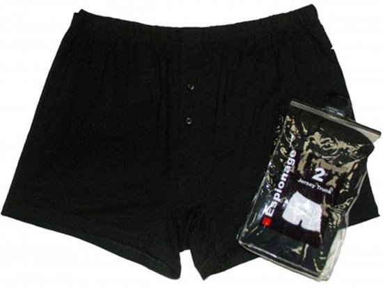 Espionage U001 2-Pack Boxershorts Black/White - Boksarice - Moške Boksarice za Močnejše postave