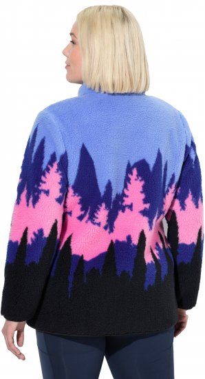 Ulla Popken Alpine Landscape Fleece Jacket Cloud Blue - Puloverji & jopice - 
