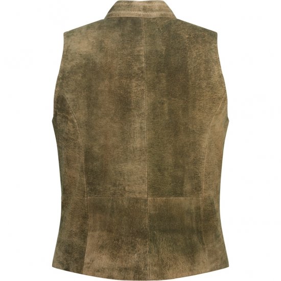 JP1880 Vest Goat Suede Traditional Moss Green - Svečana oblačila - Praznična in svečana oblačila – Praznujte elegantno in udobno