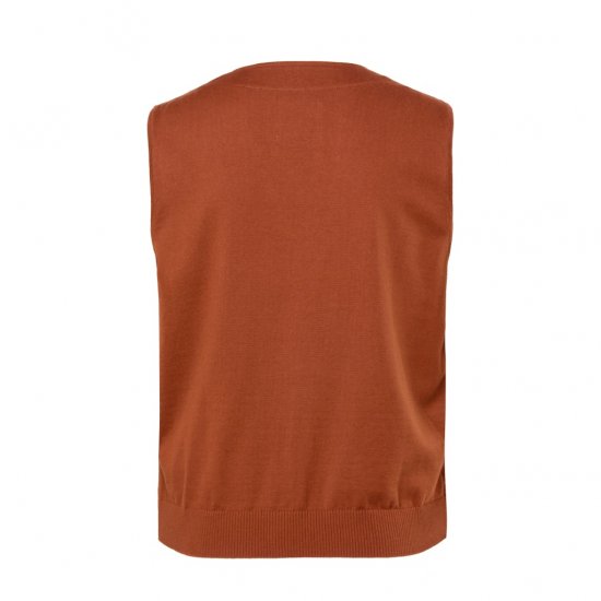 JP1880 Tweed Waistcoat Wool Brick Red - Telovniki - Brezrokavniki v velikih velikostih