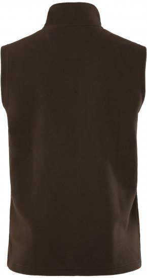 JP1880 Fleece Vest Stand-up Collar Brown - Jakne - Moške bunde za Močnejše Postave