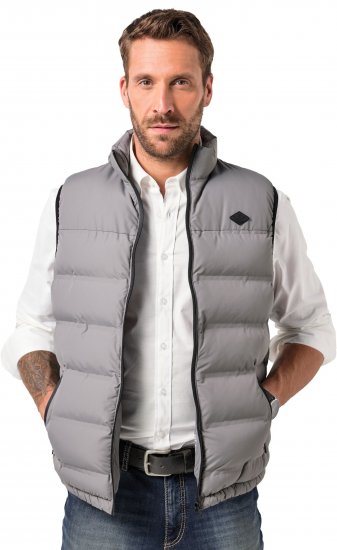 JP1880 Quilted Vest Outdoor Stand-up Collar Grey - Jakne - Moške bunde za Močnejše Postave