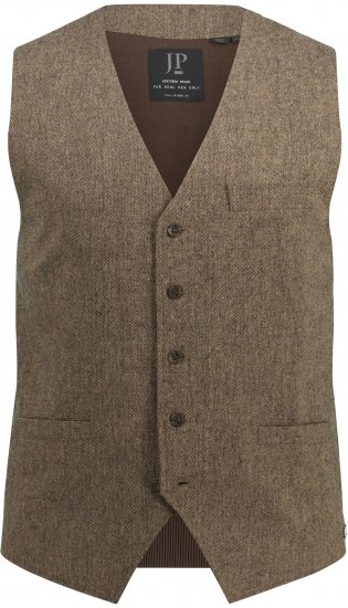 JP1880 Vest Tweed Wool Blend Traditional Light Brown - Svečana oblačila - Praznična in svečana oblačila – Praznujte elegantno in udobno