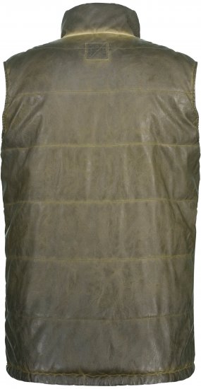 JP1880 Quilted Gilet Vintage Leather Green - Jakne - Moške bunde za Močnejše Postave