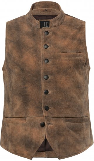 JP1880 Vest Traditional Cowhide Brown - Vsa oblačila - Oblačila za Močnejše