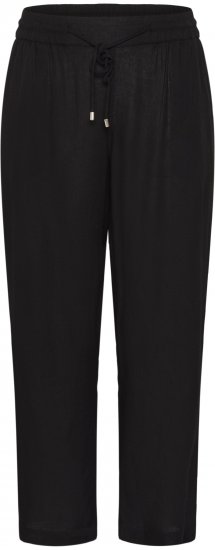 Kaffe Curve Mille Wide Pants Black Deep - Látkové nohavice - 