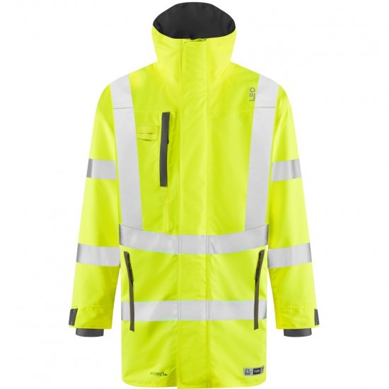 Leo Eastleigh Ecoviz 10K Performance Breathable Anorak Hi-Vis Yellow - Delovne obleke - Delovne Obleke Močnejše postave