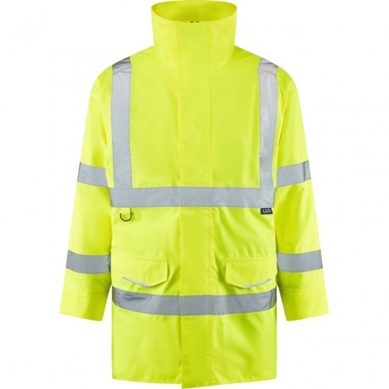 Leo Tawstock EcoViz 4K Baffle Lined Anorak Hi-Vis Yellow - Delovne obleke - Delovne Obleke Močnejše postave