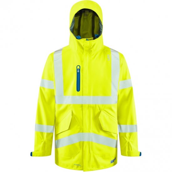 Leo Marisco LTEC 20K High Performance Breathable Waterproof Hi-Vis Yellow - Delovne obleke - Delovne Obleke Močnejše postave