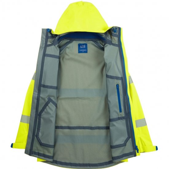 Leo Marisco LTEC 20K High Performance Breathable Waterproof Hi-Vis Yellow - Delovne obleke - Delovne Obleke Močnejše postave