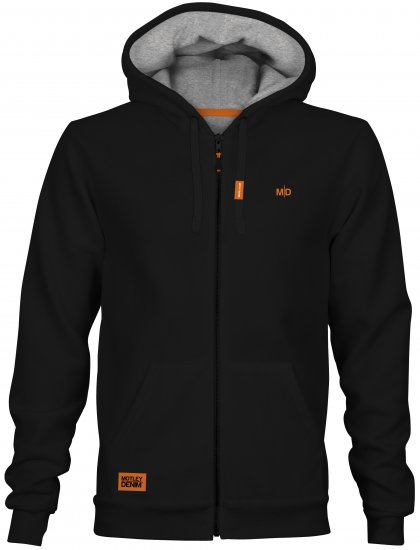Motley Denim Copenhagen Hoodie Black - Puloverji & jopice - Moški Puloverji & Jopice za Močnejše Postave
