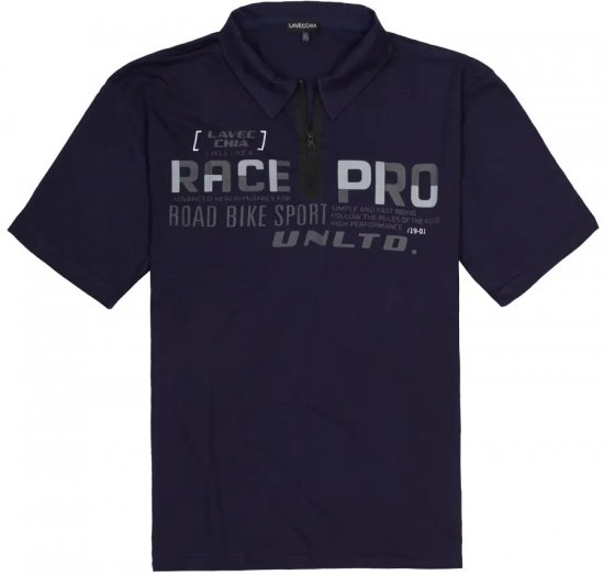 Lavecchia 2030 Polo Shirt Short Sleeve Navy - Polo majice - Moške Polo Majice za Močnejše Postave