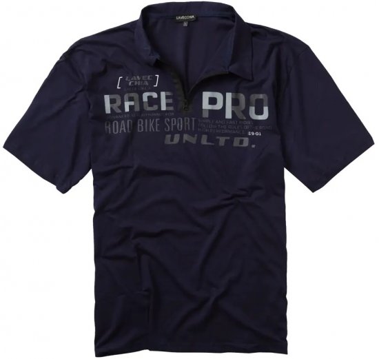Lavecchia 2030 Polo Shirt Short Sleeve Navy - Polo majice - Moške Polo Majice za Močnejše Postave