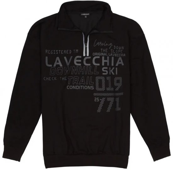 Lavecchia 2029 Sweatshirt Black - Puloverji & jopice - Moški Puloverji & Jopice za Močnejše Postave
