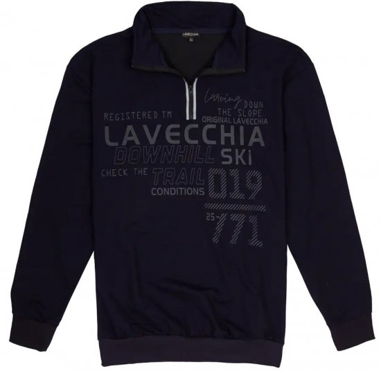 Lavecchia 2029 Sweatshirt Navy - Puloverji & jopice - Moški Puloverji & Jopice za Močnejše Postave