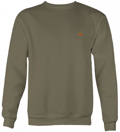Motley Denim Oslo Sweatshirt Dark Khaki - Puloverji & jopice - Moški Puloverji & Jopice za Močnejše Postave