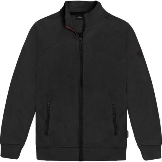 Double Outfitters MTOP-1158 Pulover z zadrgo Črna - Puloverji & jopice - Moški Puloverji & Jopice za Močnejše Postave