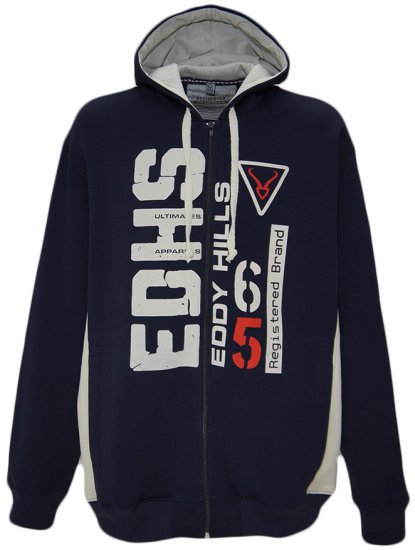 EDDY HILLS EDHS Hoodie Navy - Puloverji & jopice - Moški Puloverji & Jopice za Močnejše Postave