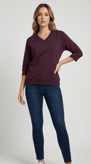 Nora Mikken GELINA Sweater Mauve Wine - OBLAČILA ZA ŽENSKE XS-XXL - 