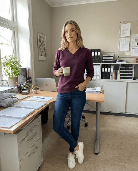 Nora Mikken GELINA Sweater Mauve Wine - OBLAČILA ZA ŽENSKE XS-XXL - 