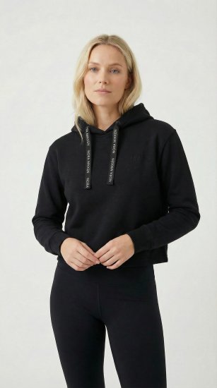 Nora Mikken KAMILLA Cropped Hoodie Black - OBLAČILA ZA ŽENSKE XS-XXL - 