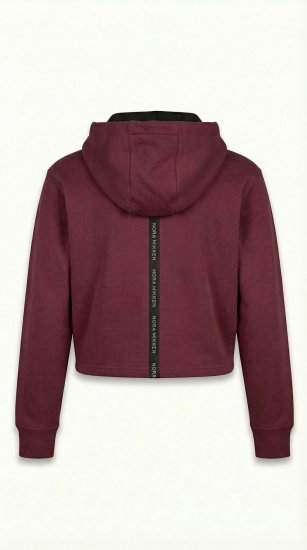 Nora Mikken KAMILLA Cropped Hoodie Burgundy - OBLAČILA ZA ŽENSKE XS-XXL - 