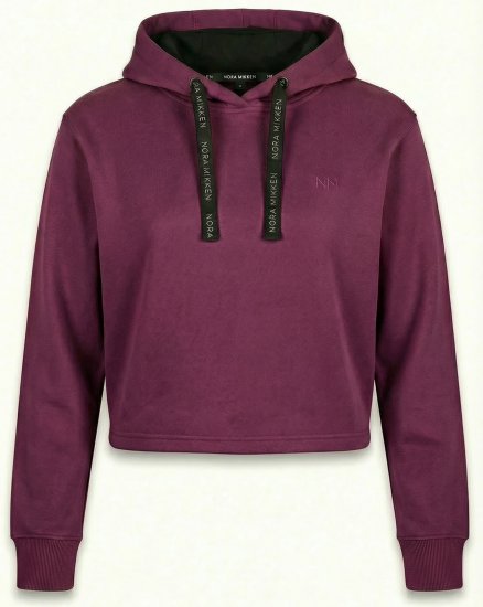 Nora Mikken KAMILLA Cropped Hoodie Mauve Wine - OBLAČILA ZA ŽENSKE XS-XXL - 