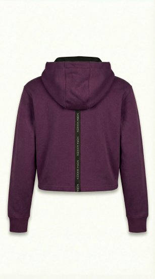 Nora Mikken KAMILLA Cropped Hoodie Mauve Wine - OBLAČILA ZA ŽENSKE XS-XXL - 