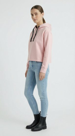Nora Mikken KAMILLA Cropped Hoodie Peach Whip - OBLAČILA ZA ŽENSKE XS-XXL - 