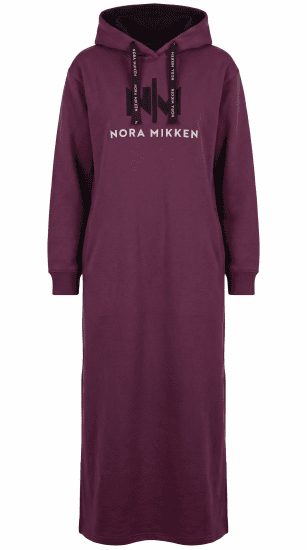 Nora Mikken MARI Maxi Hoodie Dress Mauve Wine - OBLAČILA ZA ŽENSKE XS-XXL - 