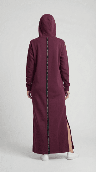 Nora Mikken MARI Maxi Hoodie Dress Mauve Wine - OBLAČILA ZA ŽENSKE XS-XXL - 