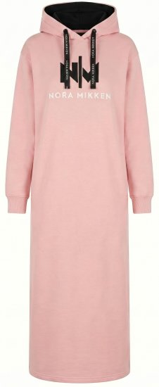Nora Mikken MARI Maxi Hoodie Dress Peach Whip - OBLAČILA ZA ŽENSKE XS-XXL - 