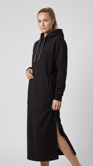 Nora Mikken MARTINA Maxi Hoodie Dress Black - OBLAČILA ZA ŽENSKE XS-XXL - 
