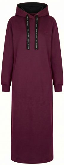 Nora Mikken MARTINA Maxi Hoodie Dress Mauve Wine - OBLAČILA ZA ŽENSKE XS-XXL - 