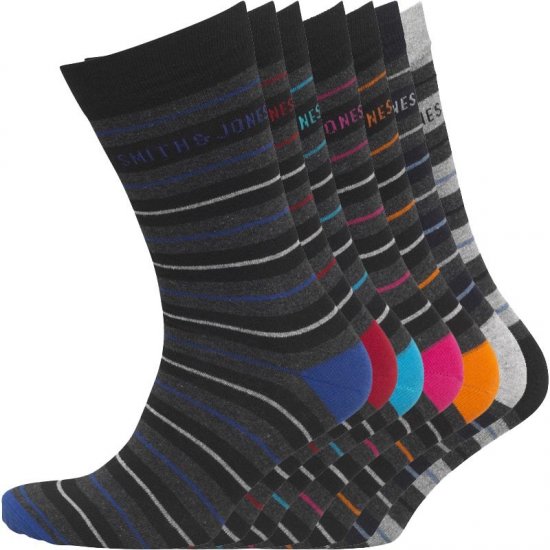 Smith & Jones Orkney 7-pack Socks - Spodnje perilo & kopalne hlače - Moško Spodnje Perilo za močnejše postave