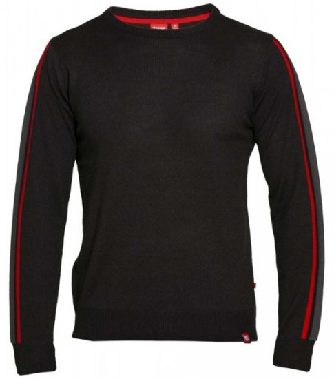 D555 Orlando Sweater Black - Puloverji & jopice - Moški Puloverji & Jopice za Močnejše Postave