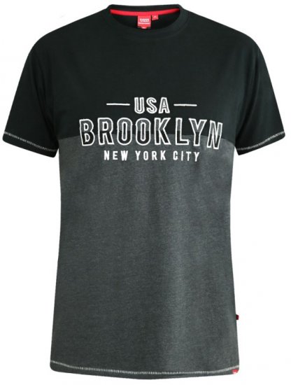 D555 Osbert T-shirt Black - Kratke Majice - Moške kratke majice za močnejše postave