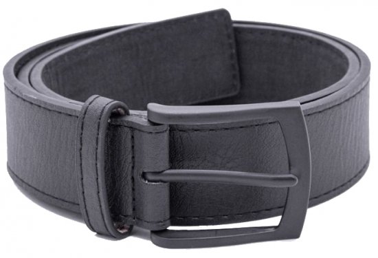 D555 Ozzy Leather Belt Black, 4cm - Pasovi - Moški Pasovi Večje Velikosti