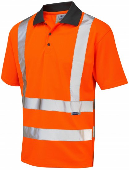Leo Rockham Coolviz Polo Shirt Hi-Vis Orange - Delovne obleke - Delovne Obleke Močnejše postave