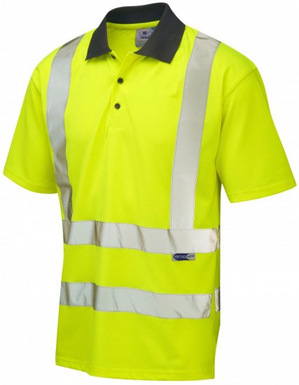 Leo Rockham Coolviz Polo Shirt Hi-Vis Yellow - Delovne obleke - Delovne Obleke Močnejše postave